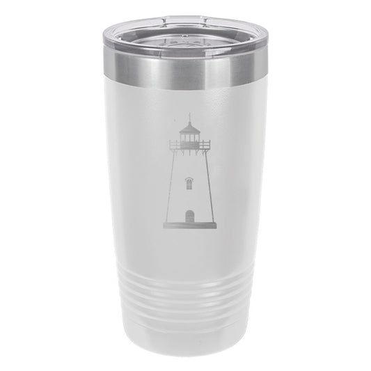 Lighthouse White 20oz Insulated Tumbler