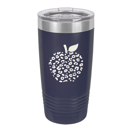 Leopard Apple Navy 20oz Tumbler