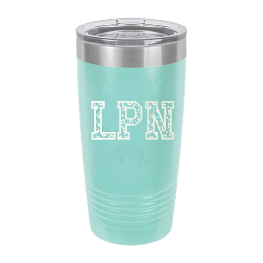 Leopard LPN Teal 20oz Insulated Tumbler