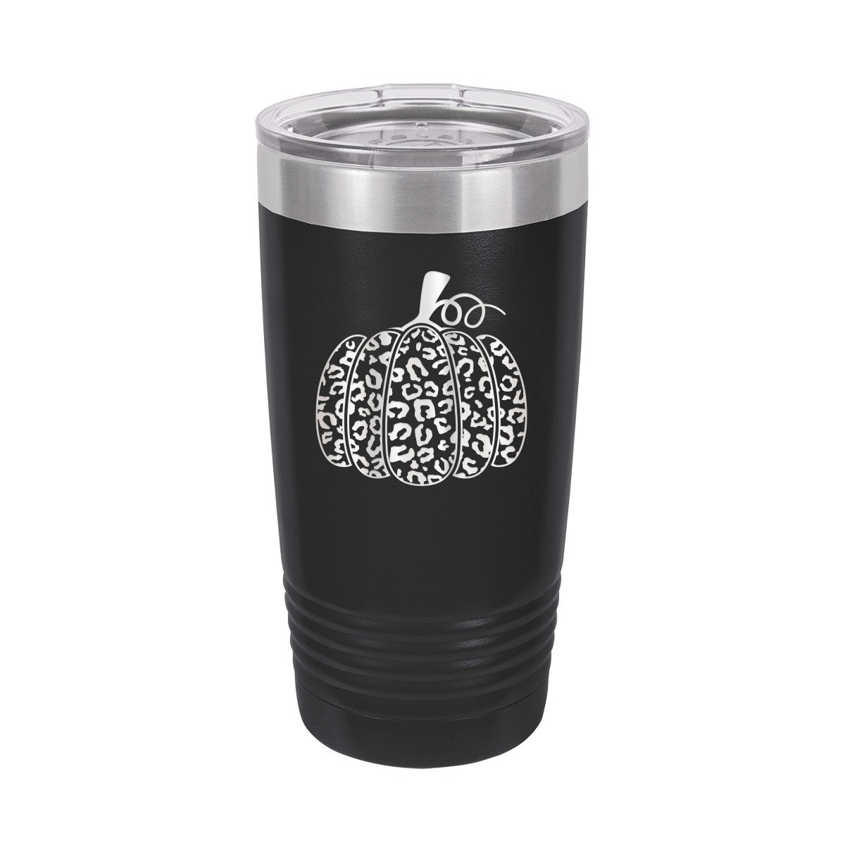 Leopard Pumpkin Black 20oz. Insulated Tumbler