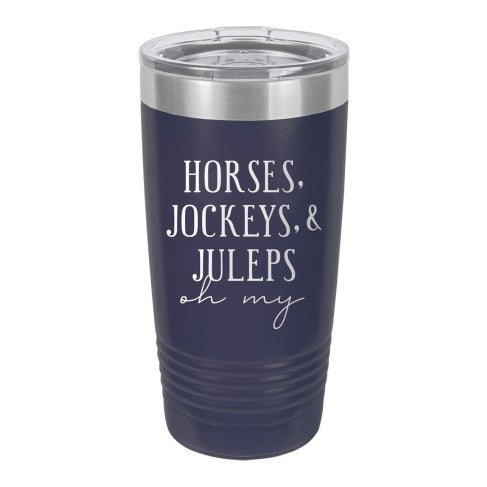 Horses, Jockeys, & Juleps Navy 20oz Tumbler