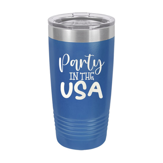 Party In The USA Royal Blue 20oz Insulated Tumbler