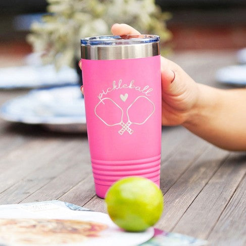 Pickle Ball Pink 20oz Insulated Tumbler