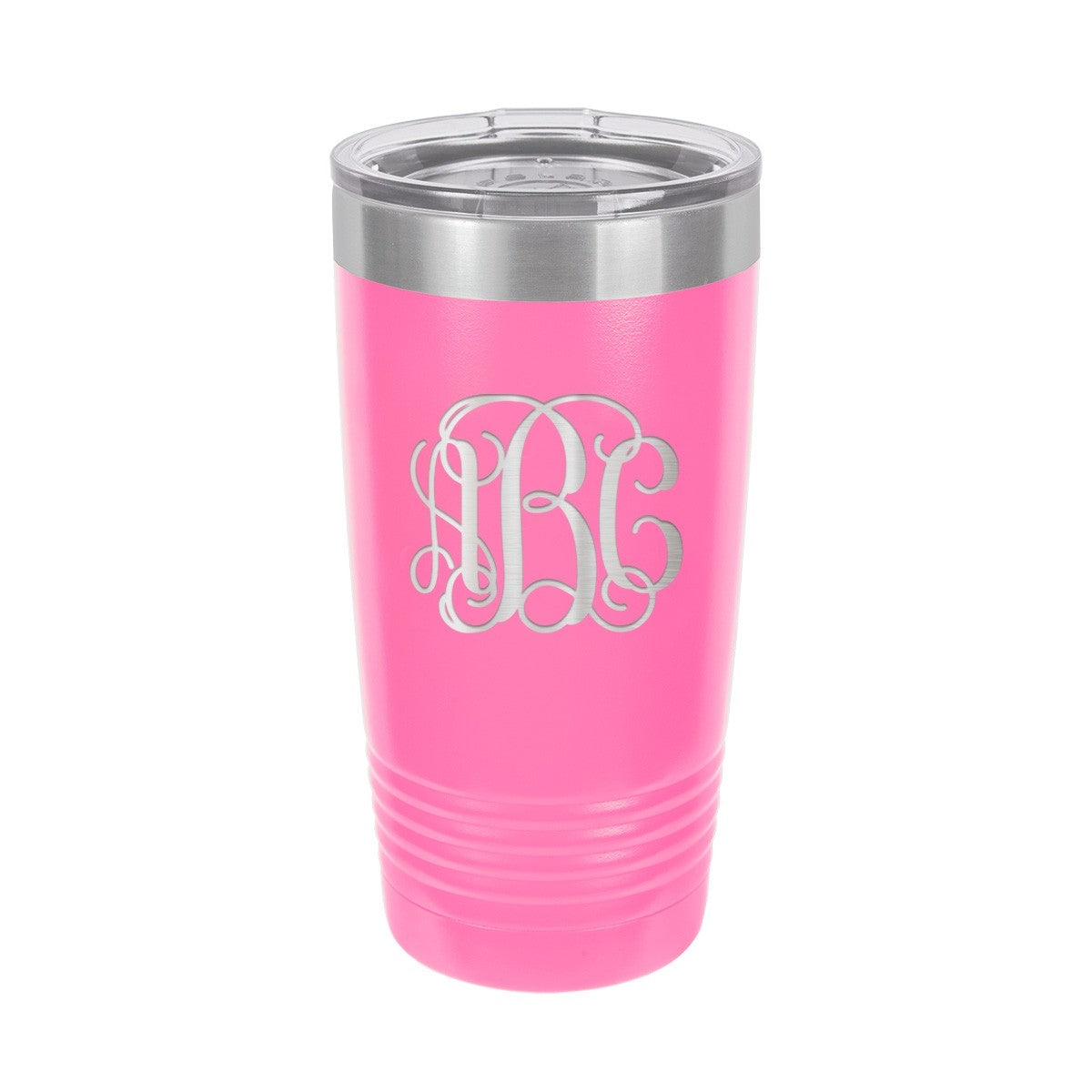 Vine Monogram Pink 20oz Insulated Tumbler