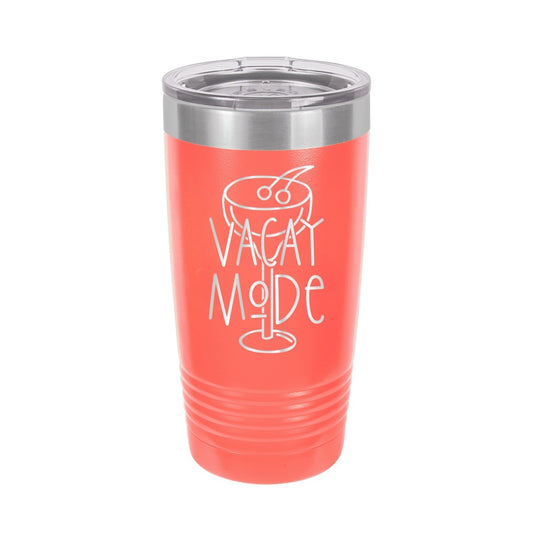 Vacay Mode Coral 20oz Tumbler