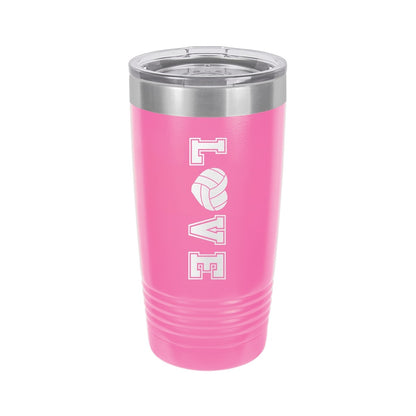 Volleyball Love Pink 20oz Insulated Tumbler