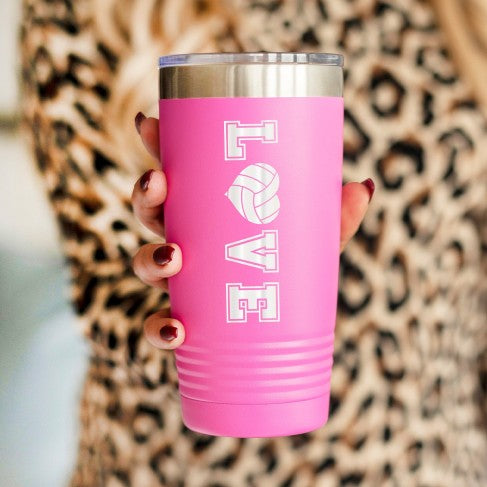 Volleyball Love Pink 20oz Insulated Tumbler