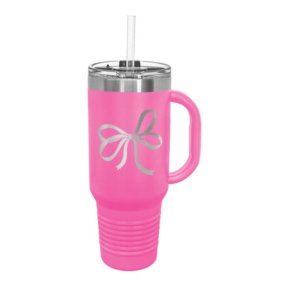 Darling Bow Pink Travel Mug