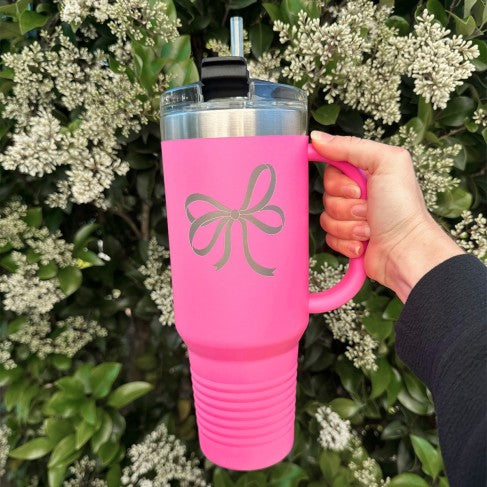 Darling Bow Pink Travel Mug