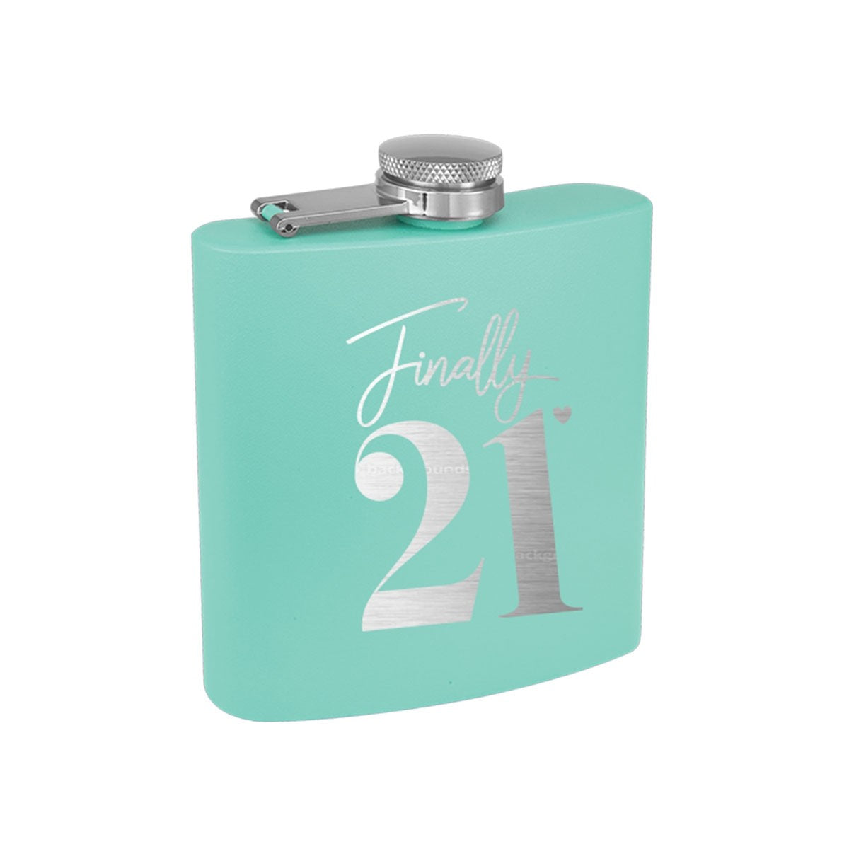 Finally 21 Teal 6oz Flask