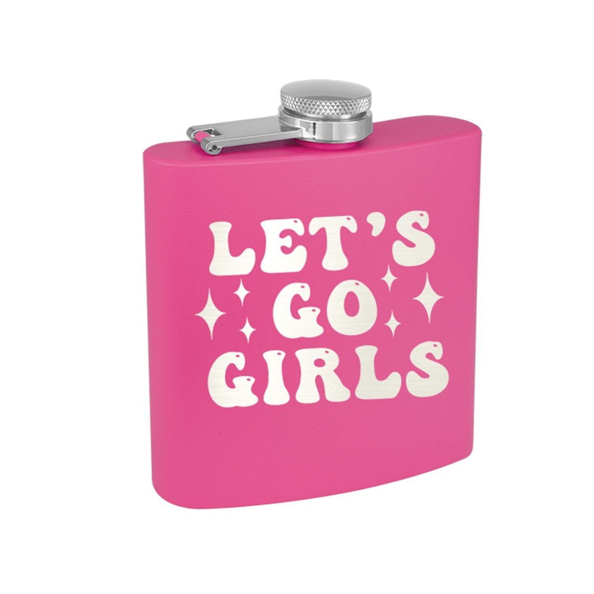 LetS Go Girls Pink 6oz Insulated Flask