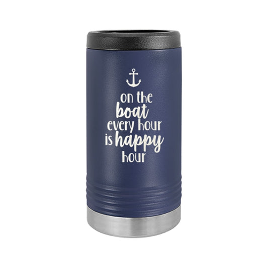 Boat Happy Hour Slim Can Beverage Holder