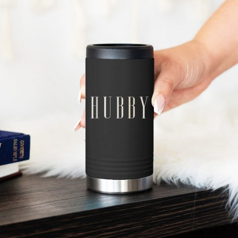 Hubby Black Slim Can Beverage Holder