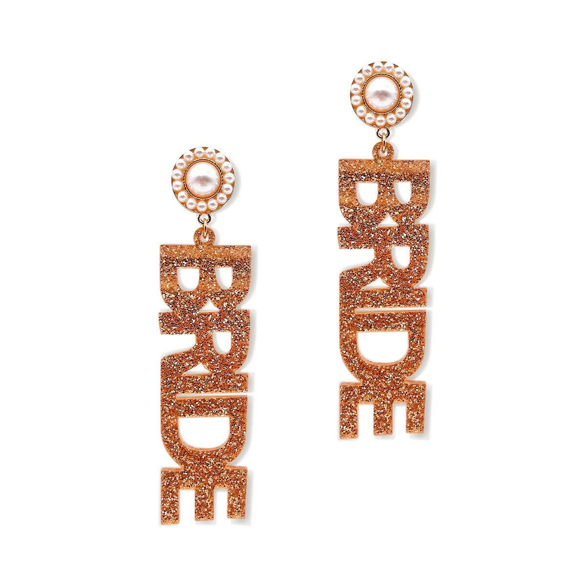 Rose Gold Bride Earrings