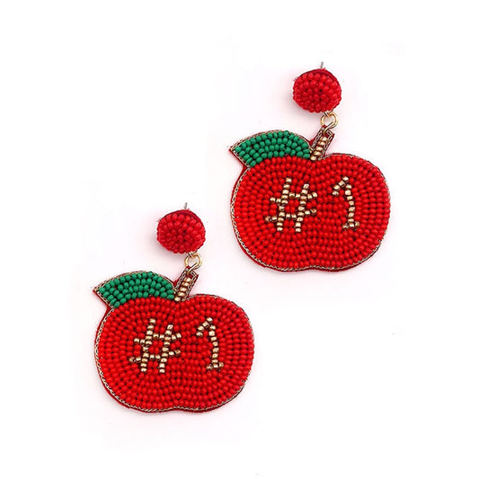 #1 Teacher Earrings