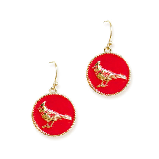 Red Cardinal Earrings