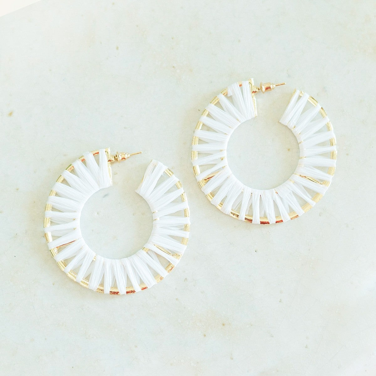 White Georgia Earrings