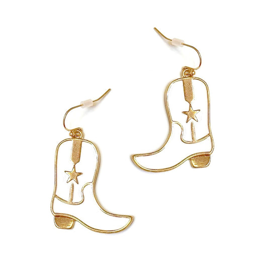 White Cowgirl Earrings