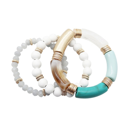 Aqua Madison Bracelet Stack