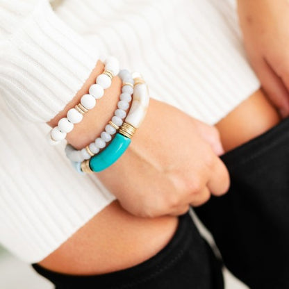 Aqua Madison Bracelet Stack