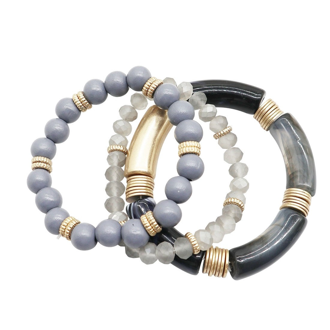 Black Madison Bracelet Stack