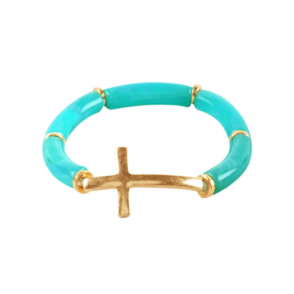 Mint Grace Cross Bracelet