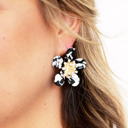 Black Melrose Earrings