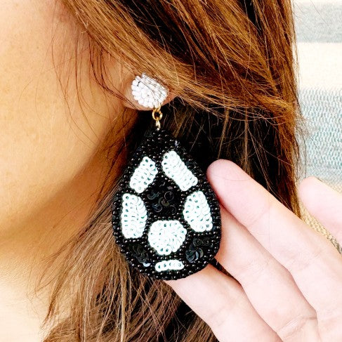 Eat. Sleep. Soccer. Earrings