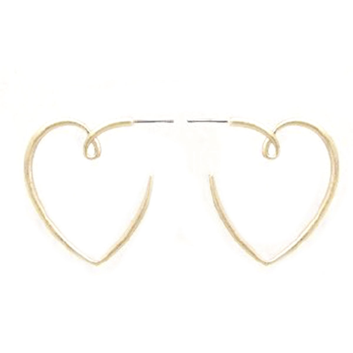 Gold Heart Hoop Earrings