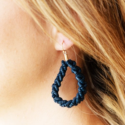 Navy Knotical Earrings