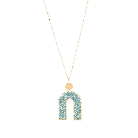 Aqua Palmer Necklace