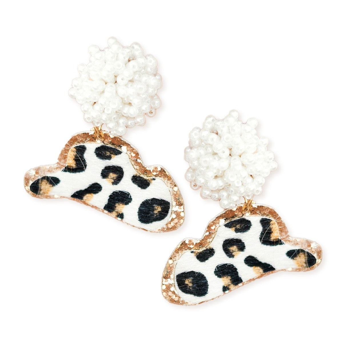 Leopard Shania Hat Earrings