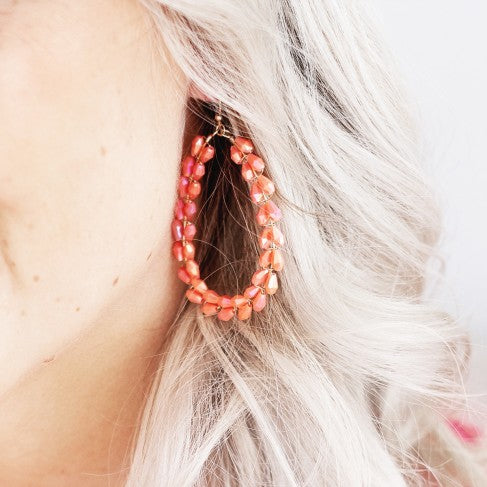 Coral Sophie Earrings