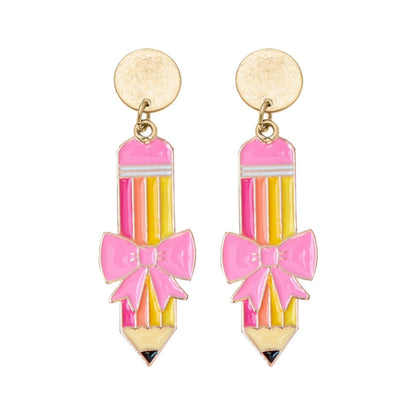 Pencil Enamel Earrings