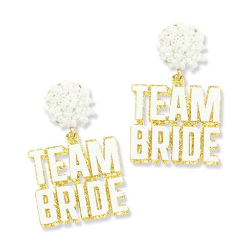 Gold Team Bride Earrings