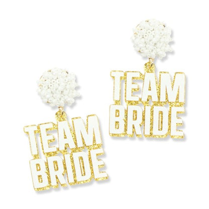 Gold Team Bride Earrings