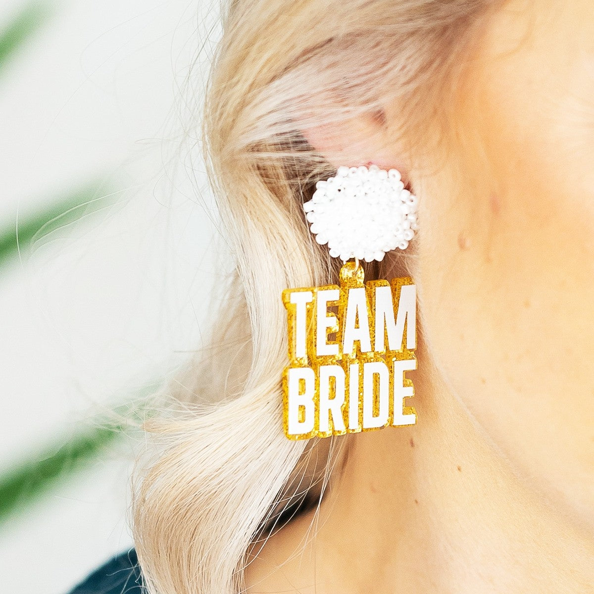 Gold Team Bride Earrings