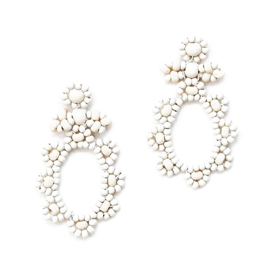 White Alice Earrings