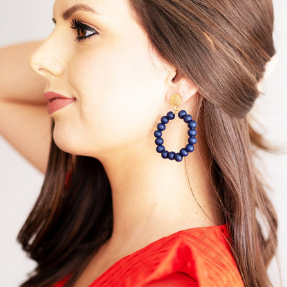 Navy Nora Earrings