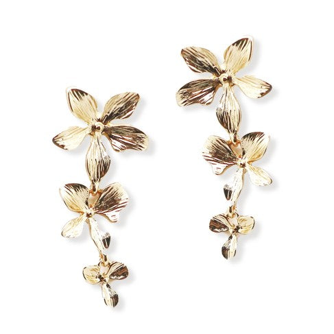 Gold Finest Flower Earrings