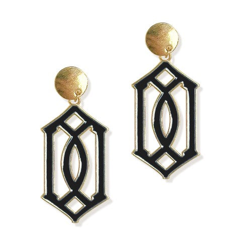 Black Trellis Earrings