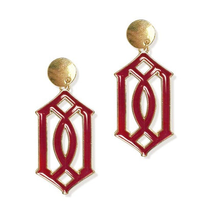 Garnet Trellis Earrings