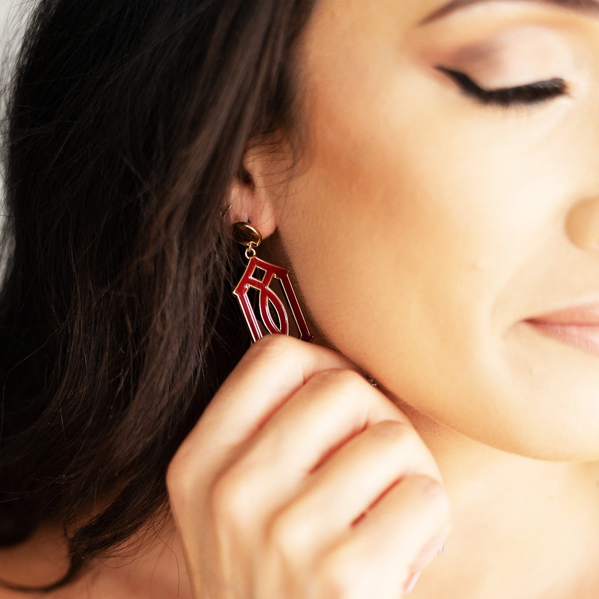 Garnet Trellis Earrings