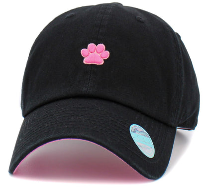 Paw Print Embroidery Hat Baseball Cap