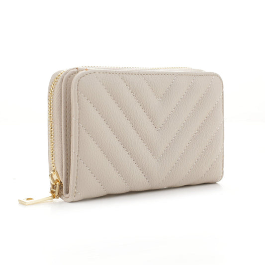 Nyla Chevron Quilted Zip Wallet